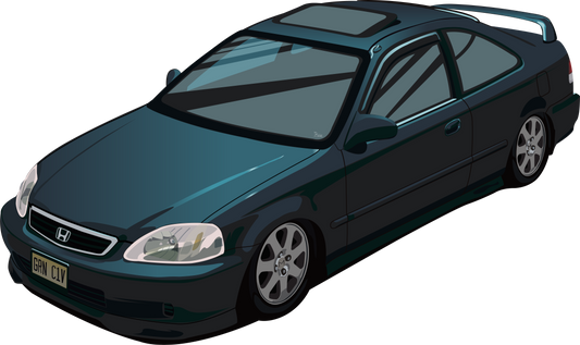 99-00 Honda Civic Sticker "Jerms Spec"