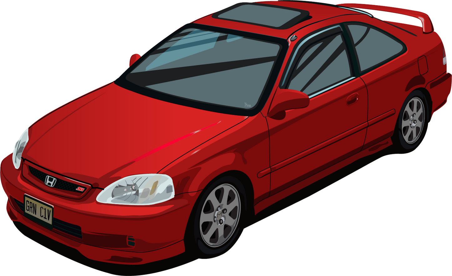 99-00 Honda Civic Si Sticker